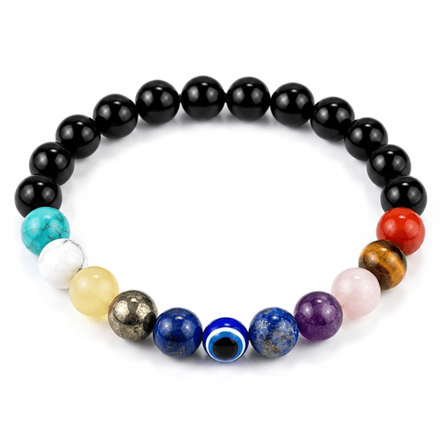 Super 11 Chakra Evil Eye Natural Stone Bracelet