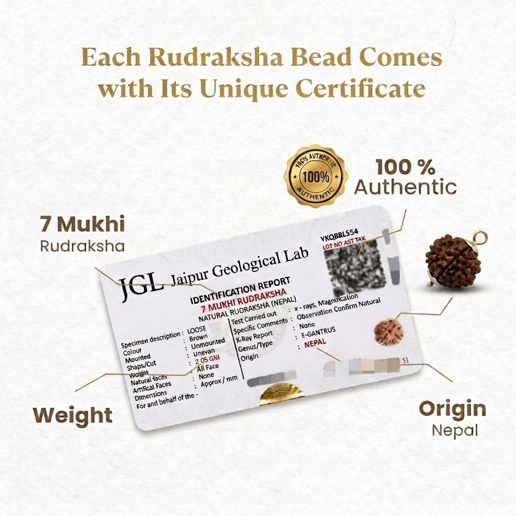 Nepal Origin 7 Mukhi Rudraksha – 20mm to 25mm - Image 3