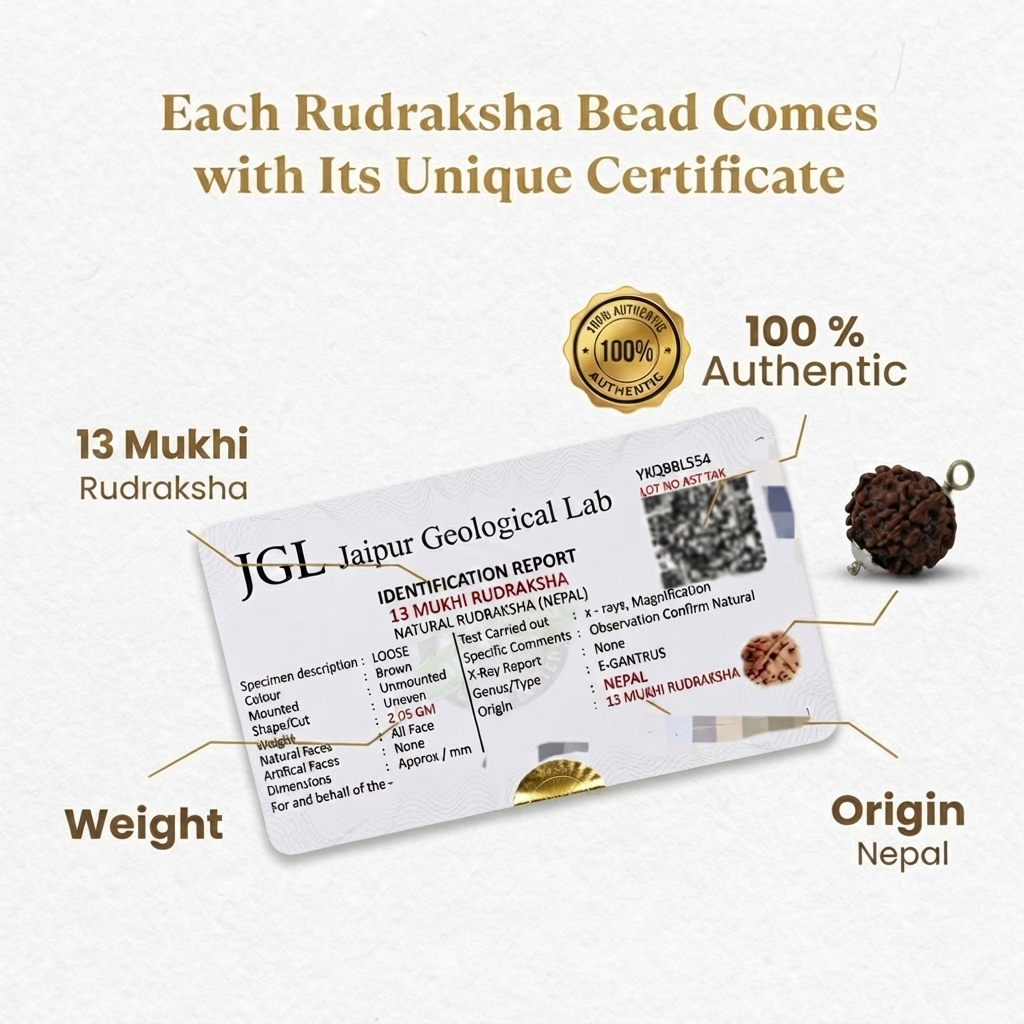 Nepal Origin 13 Mukhi Rudraksha – 20mm to 25mm - Image 2
