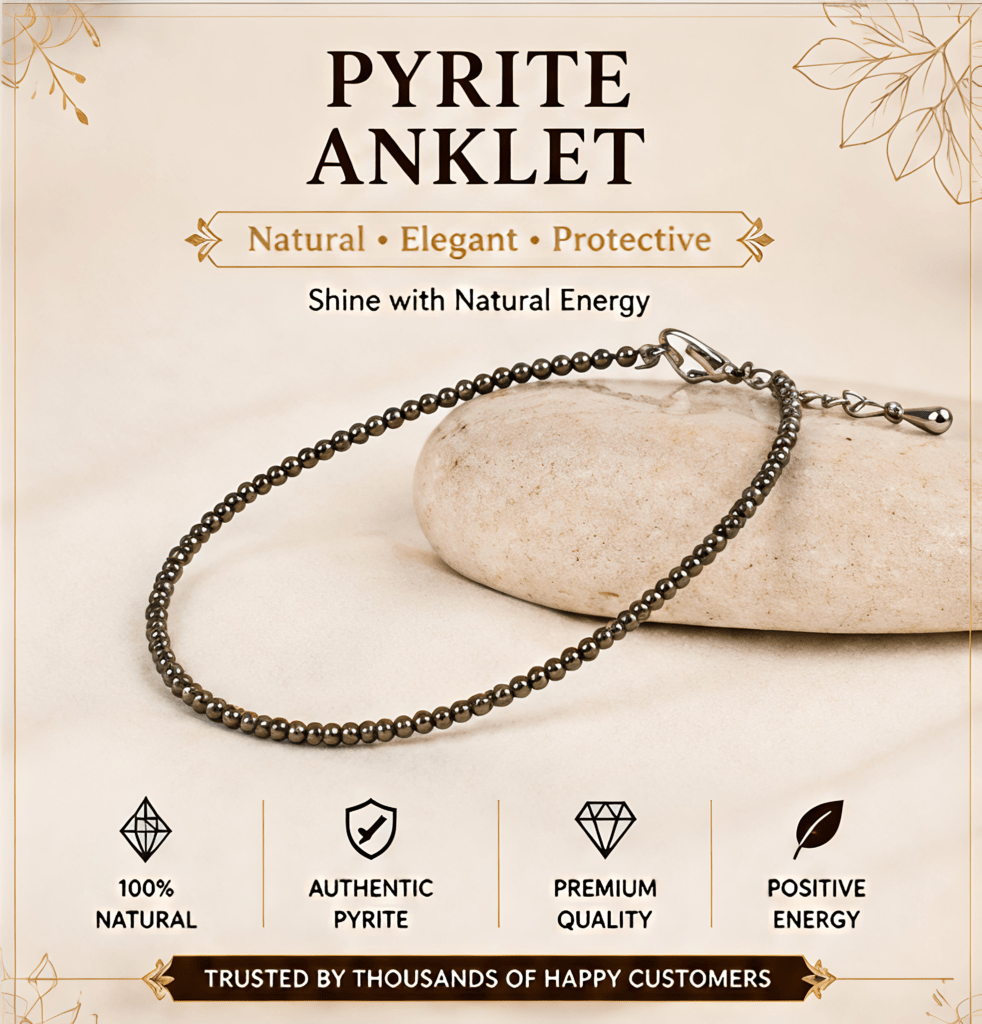Raw Pyrite Anklet