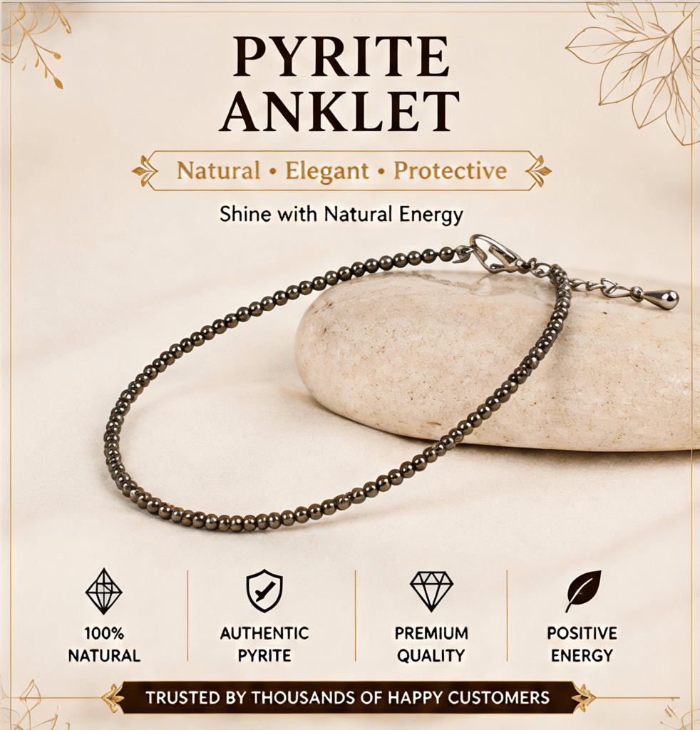 Raw Pyrite Anklet