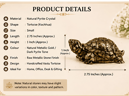 Vastu Pyrite Tortoise (Kachhua) - Image 3