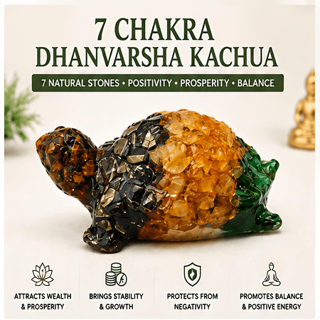 7 Chakra Dhanvarsha Kachua – 7 Natural Stones | Vastu