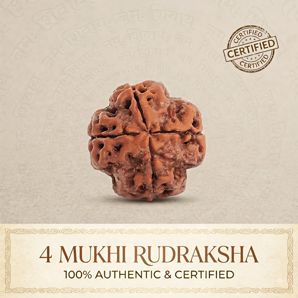 Nepal Origin 4 Mukhi Rudraksha - 20mm to 25mm