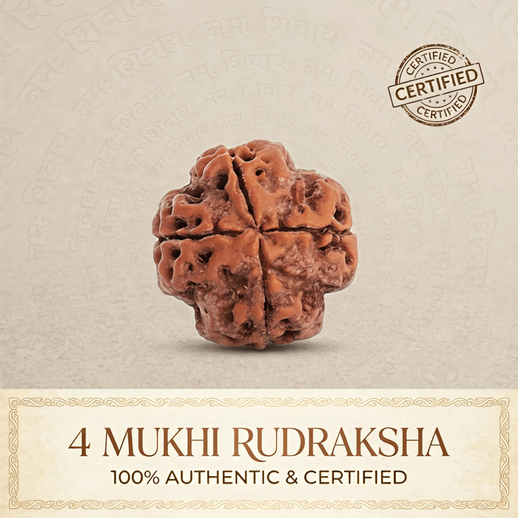 Nepal Origin 4 Mukhi Rudraksha - 20mm to 25mm