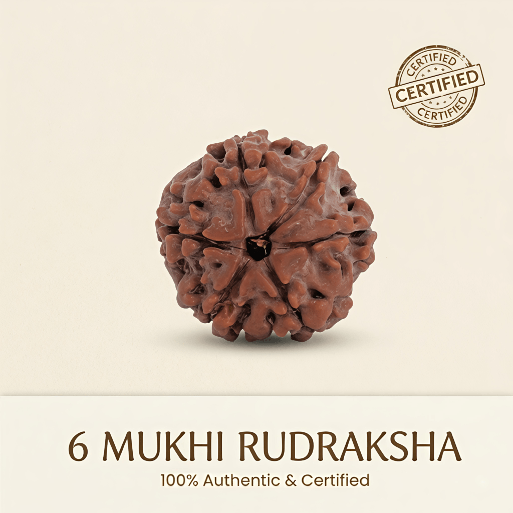 Nepal Origin 6 Mukhi Rudraksha - 20mm to 25mm