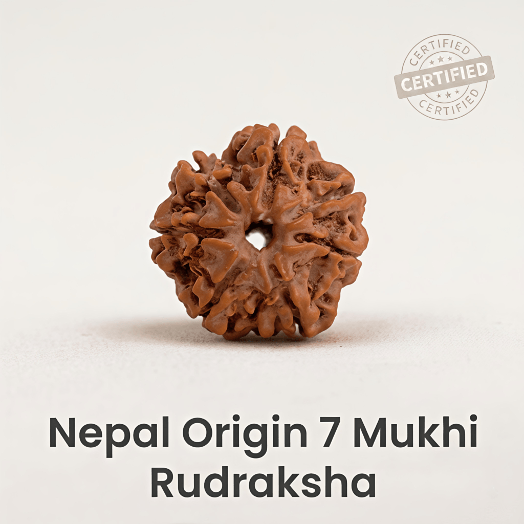 Nepal Origin 7 Mukhi Rudraksha – 20mm to 25mm