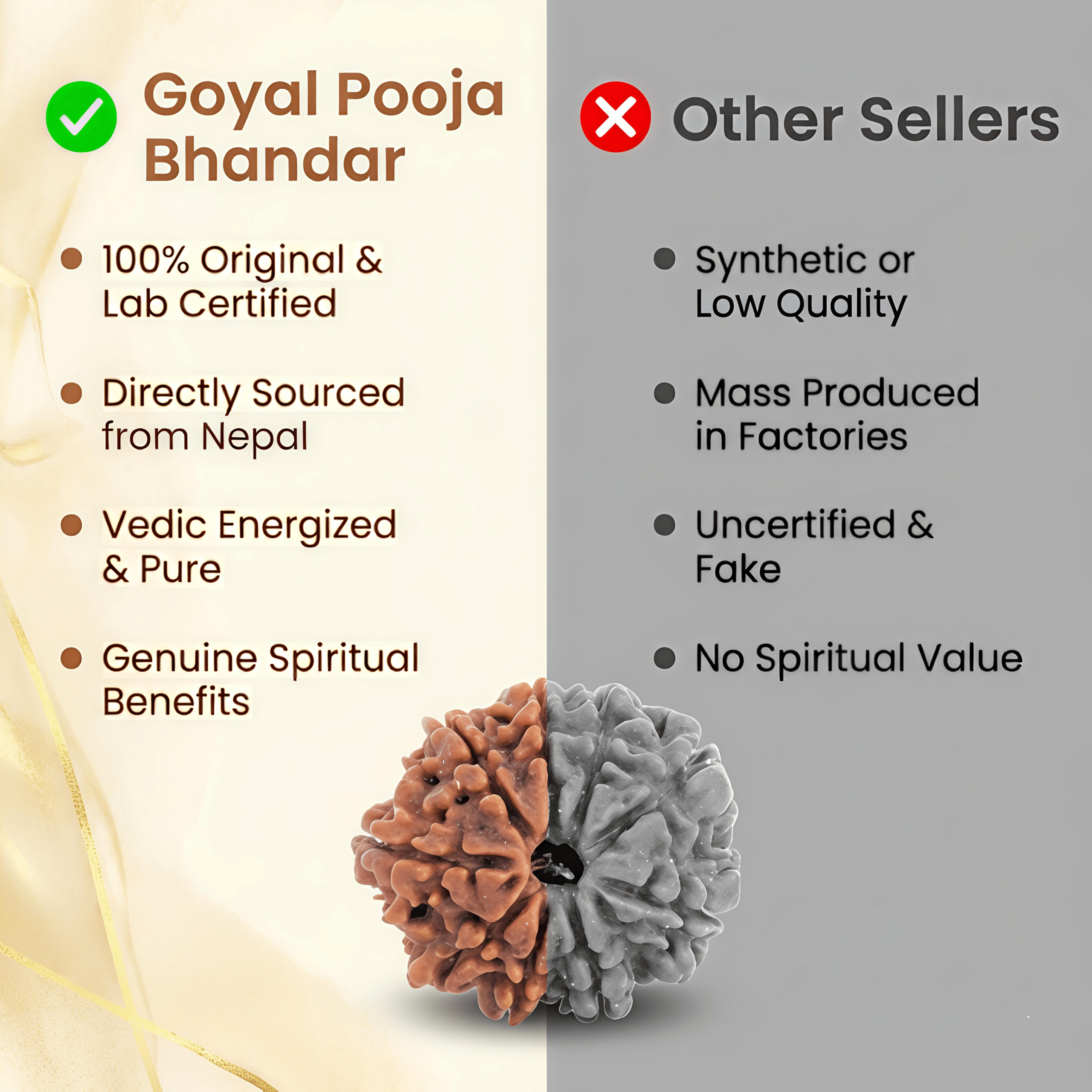 Nepal Origin 9 Mukhi Rudraksha – 20mm to 25mm - Image 4