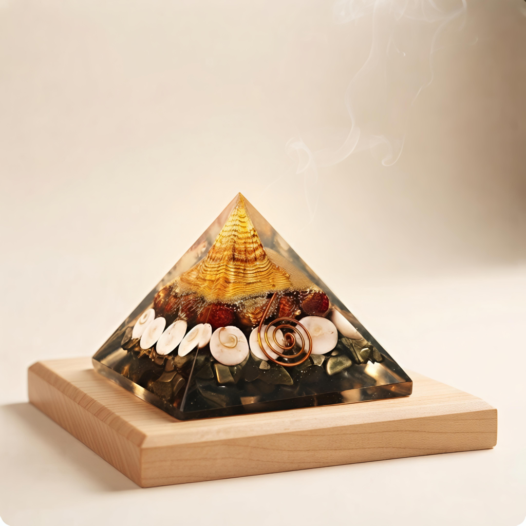 Lakshmi Yantra Pyrite Pyramid – Vastu & Prosperity Pyramid
