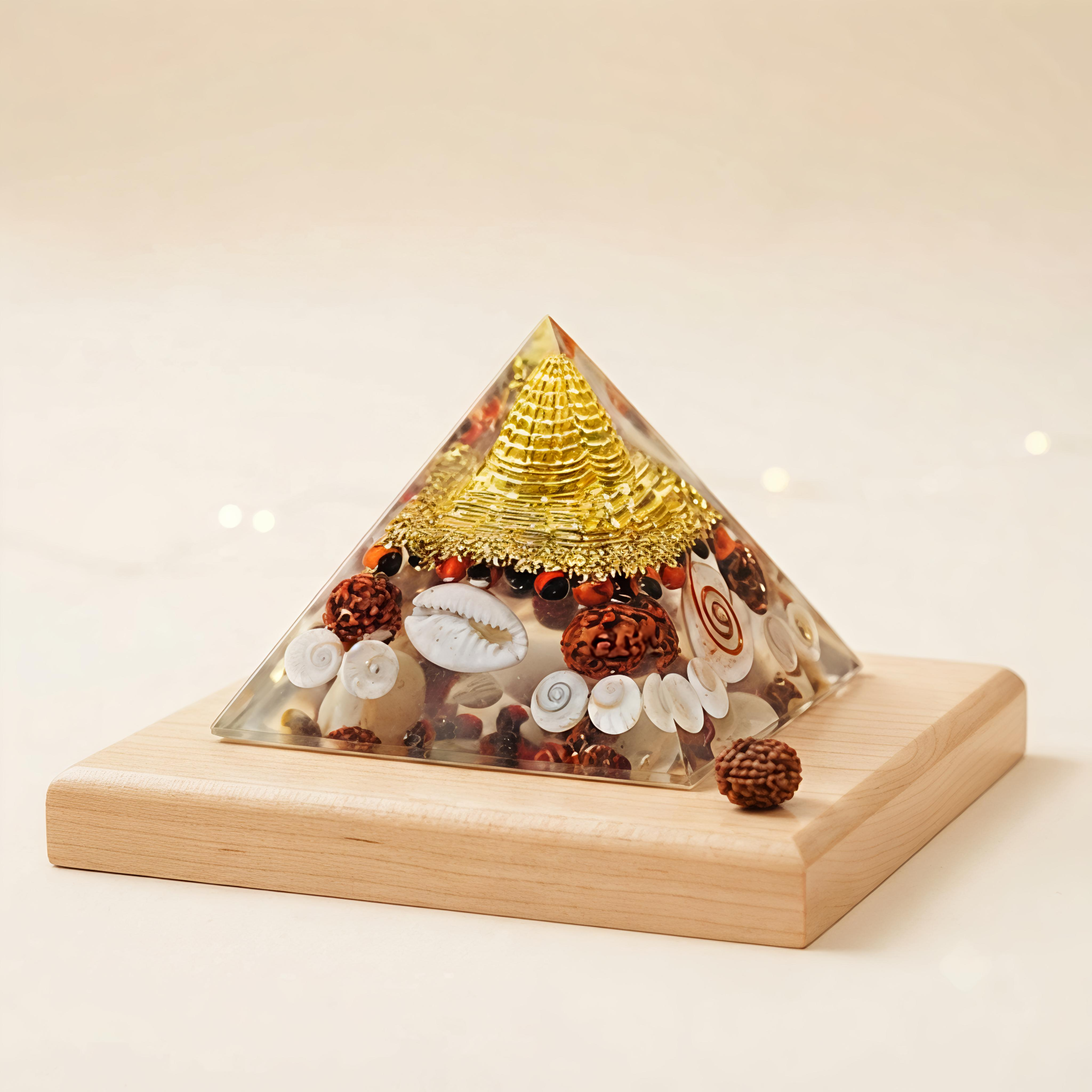 Golden Lakshmi Money Magnet Pyramid