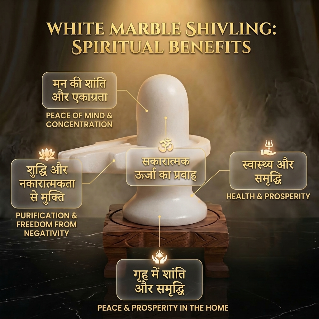 White Marble Shivling 7 cm - Image 2