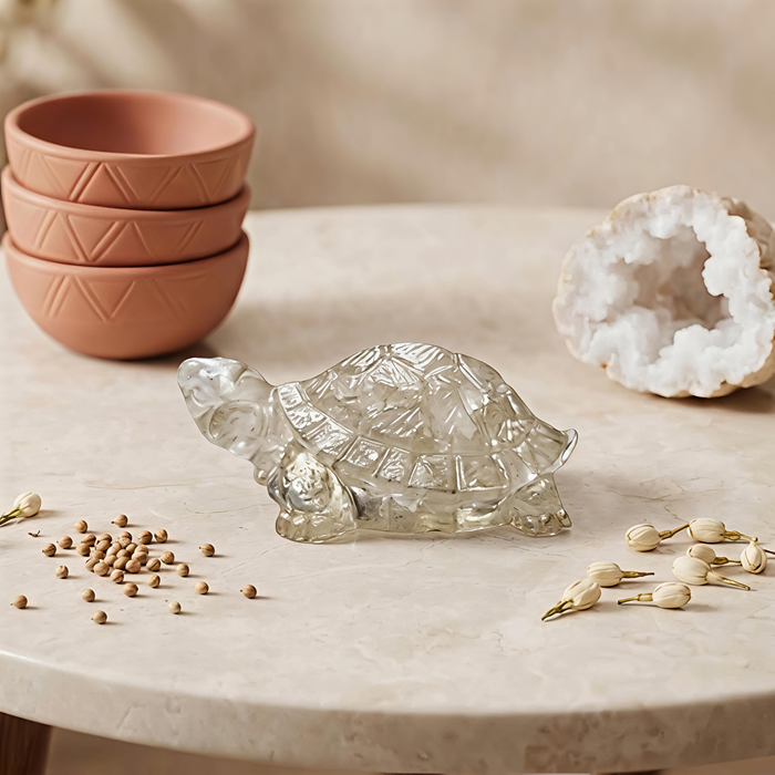 Natural Milky Quartz Tortoise – Vastu Kachua