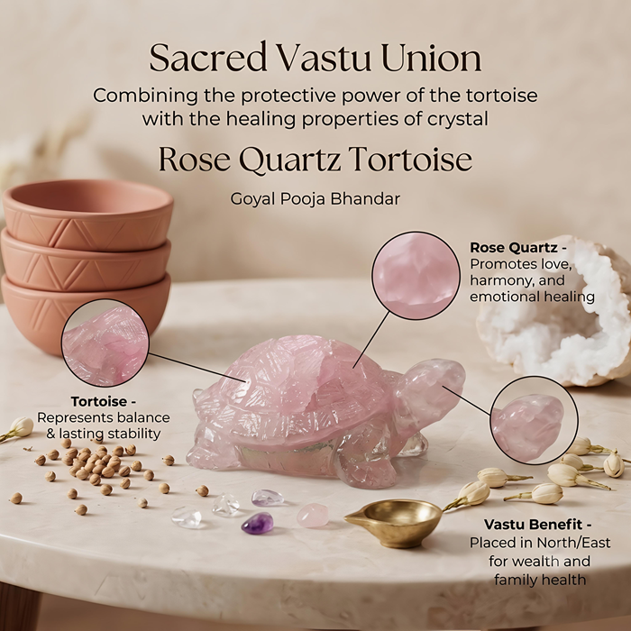 Natural Rose Quartz Tortoise – Vastu Kachua - Image 2