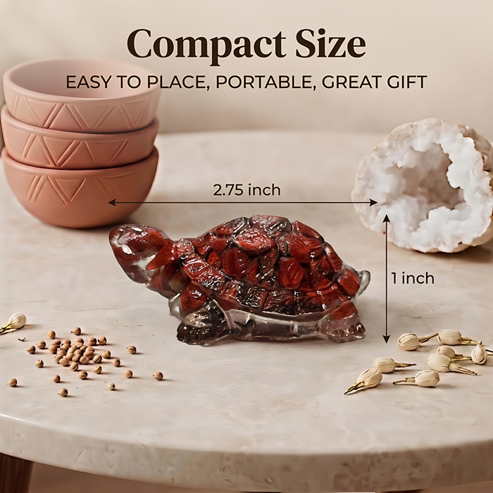 Natural Red Jasper Tortoise – Vastu Kachua - Image 3