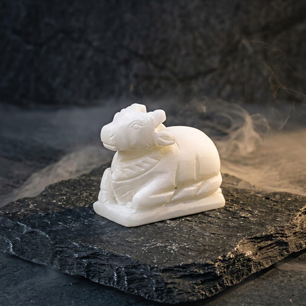 White Marble Nandi 9 cm